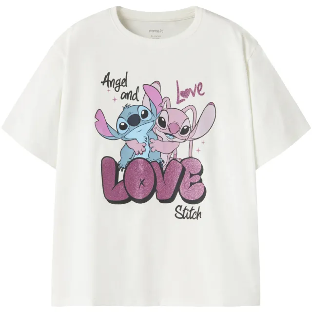 NAME IT KIDS Lilo & Stitch t-shirt wit