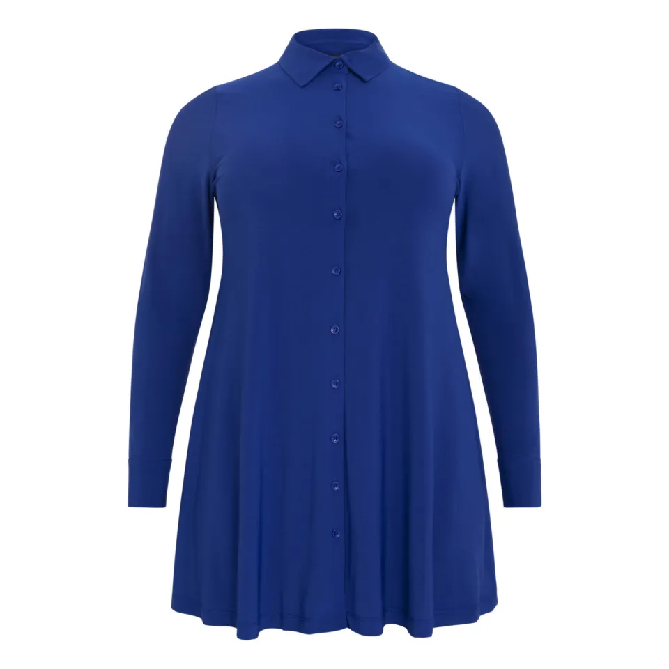 Yoek blouse Dolce A-lijn blauw, foto 3