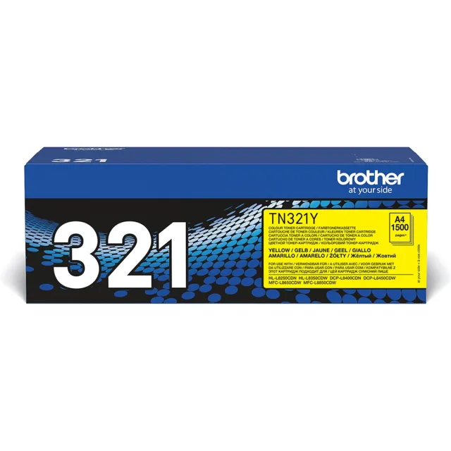 Brother TN-321Y Toner Geel Zwart, Geel