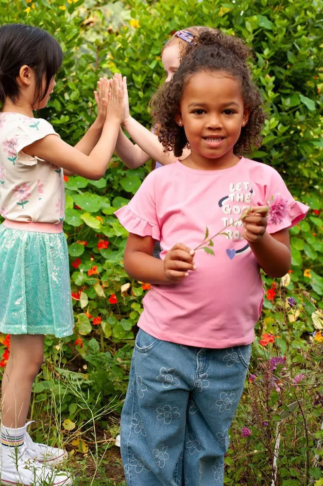 Jubel Rolling into Spring t-shirt roze, foto 4