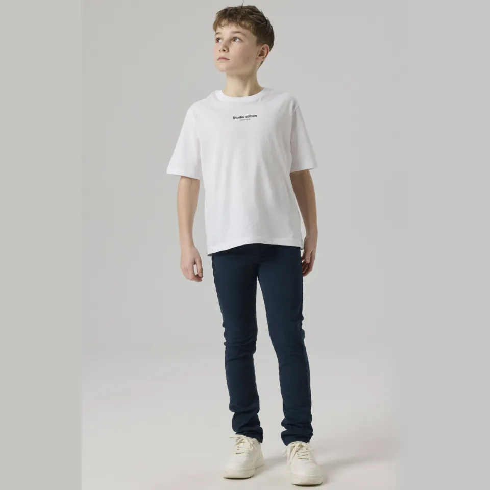 NAME IT slim fit broek NKMTHEO donkerblauw Dark Sapphire