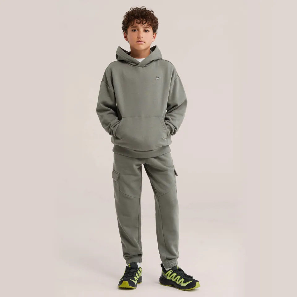 WE Fashion sweat cargobroek kaki