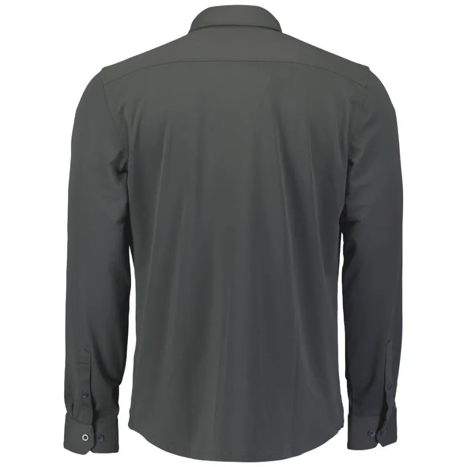 No Excess regular casual overhemd donkergroen dark steel, foto 3