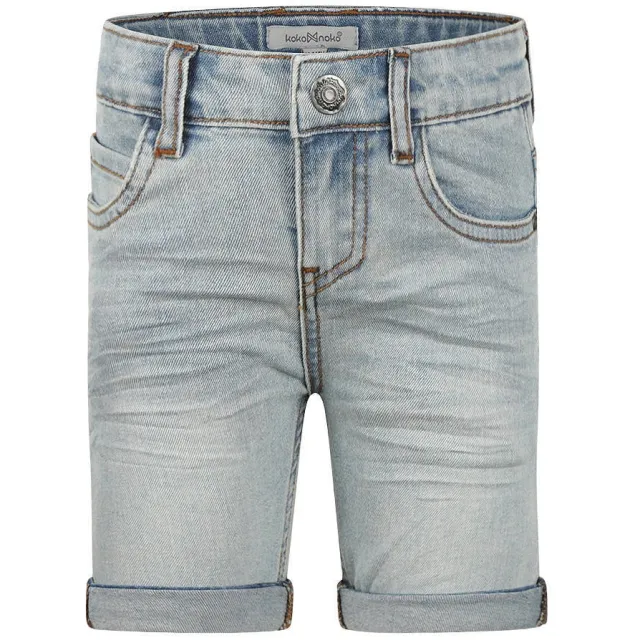 Koko Noko denim loose short jeansshort lichtblauw, foto 2