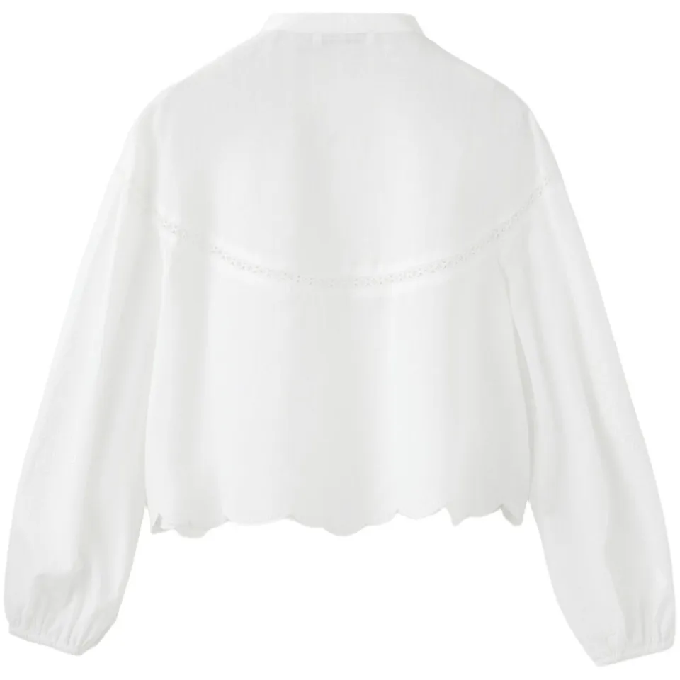 Mango Kids blouse met borduursels - wit, foto 2