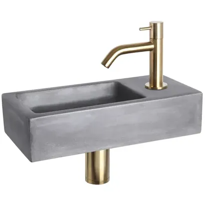 Differnz Fonteinset Mix&match Ravo Beton Gebogen Mat Goud Grijs