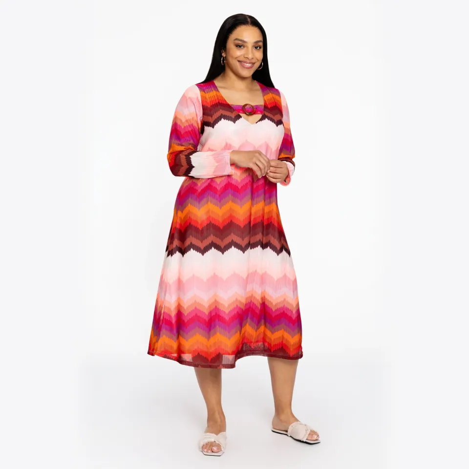 Yoek PINKY midi jurk roze, foto 2