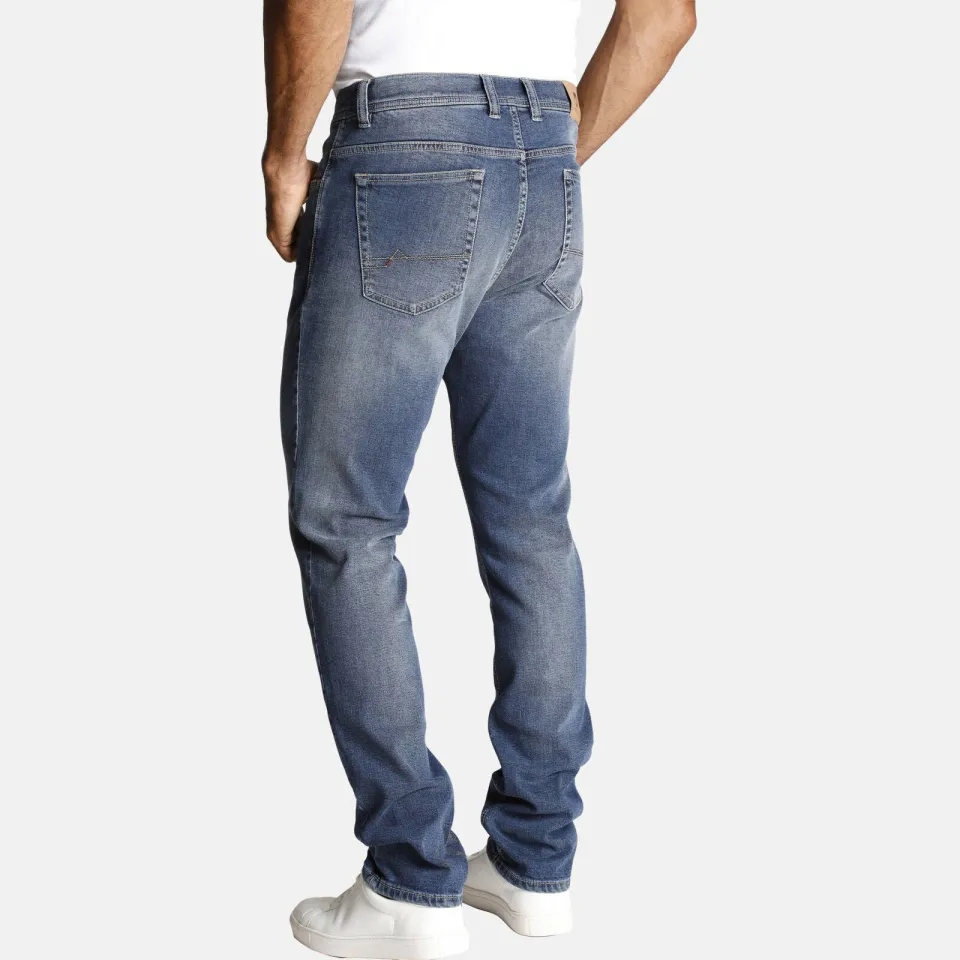Jan Vanderstorm tapered fit jeans Plus Size WALLNER stonewashed blauw, foto 6