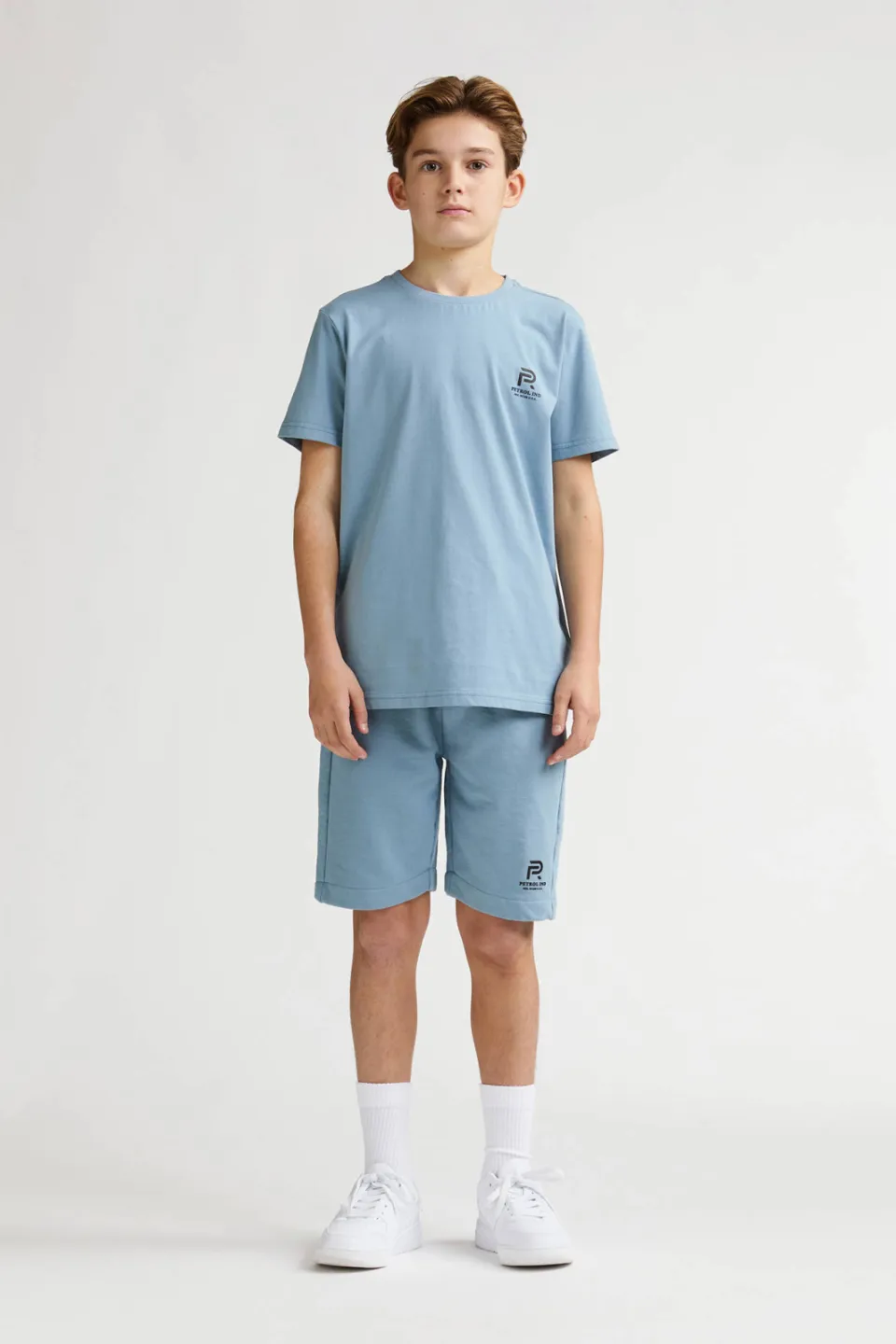 Petrol Industries regular sweatshort lichtblauw