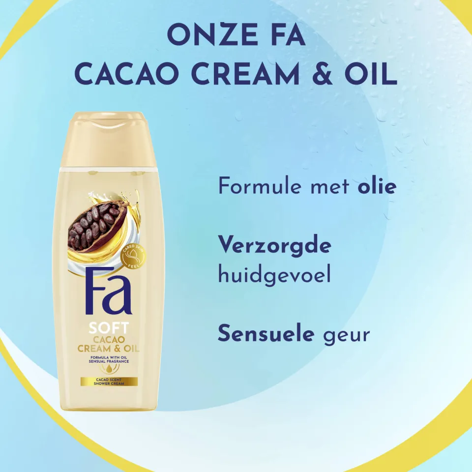 Fa Cream & Oil Cacaobutter & Coco Oil douchegel 6 x 250 ml, foto 2