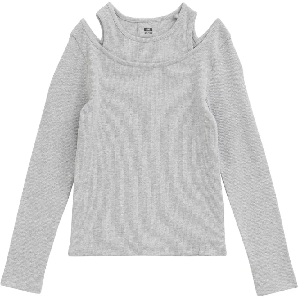 WE Fashion longsleeve met ronde hals grijs, foto 2