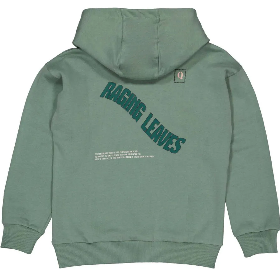Quapi hoodie met backprint groen, foto 3