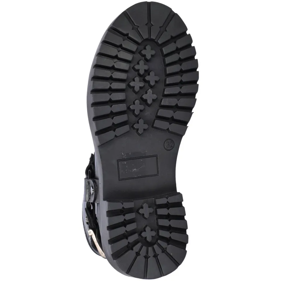 Nelson Kids leren bikerboots zwart, foto 3