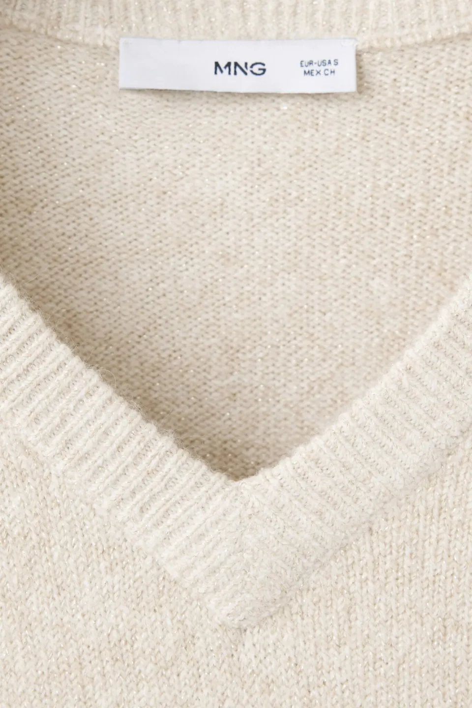 Mango TEEN gebreide trui - lichtbeige, foto 6