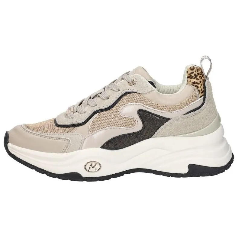 Mexx chunky sneakers beige/goud, foto 2