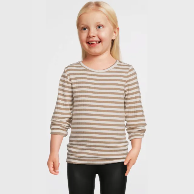 NAME IT KIDS NKFSURAJA gestreepte longsleeve beige, foto 3