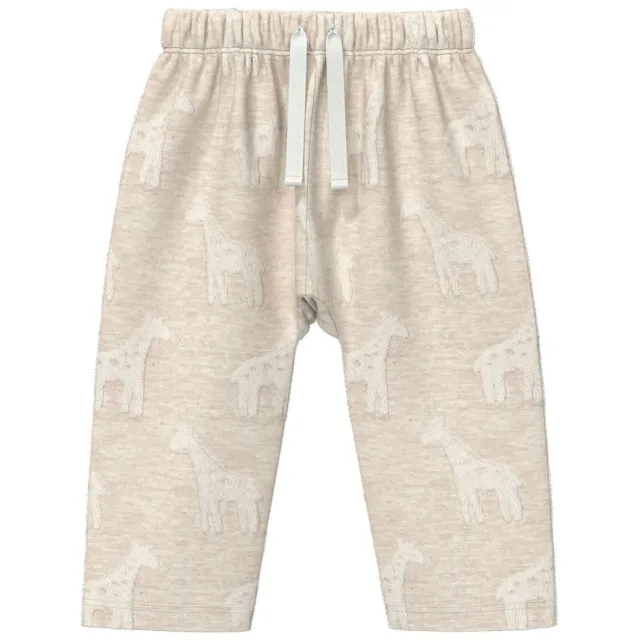 s.Oliver relaxed fit babybroek met print beige