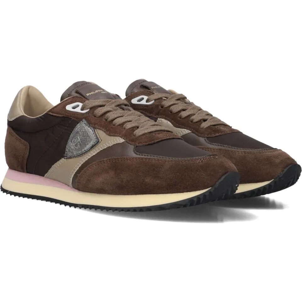 Philippe Model Blville Low Woman lage sneakers bruin, foto 3