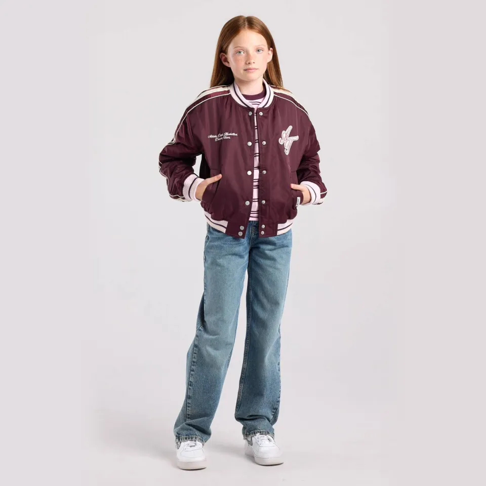 America Today baseball jacket bordeauxrood