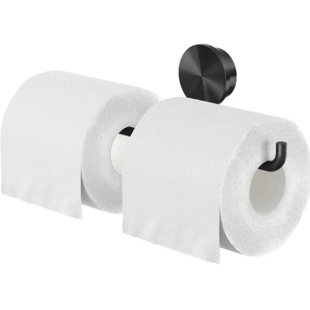 Geesa Opal dubbele toiletrolhouder zwart