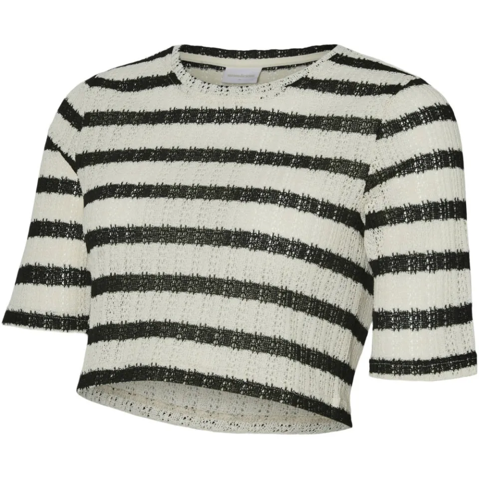 Mamalicious MLSHAYLA gestreept zwangerschaps T-shirt beige, foto 2