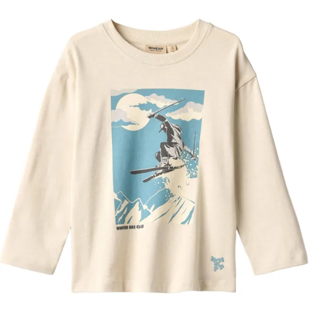 Wheat longsleeve met print beige, foto 2
