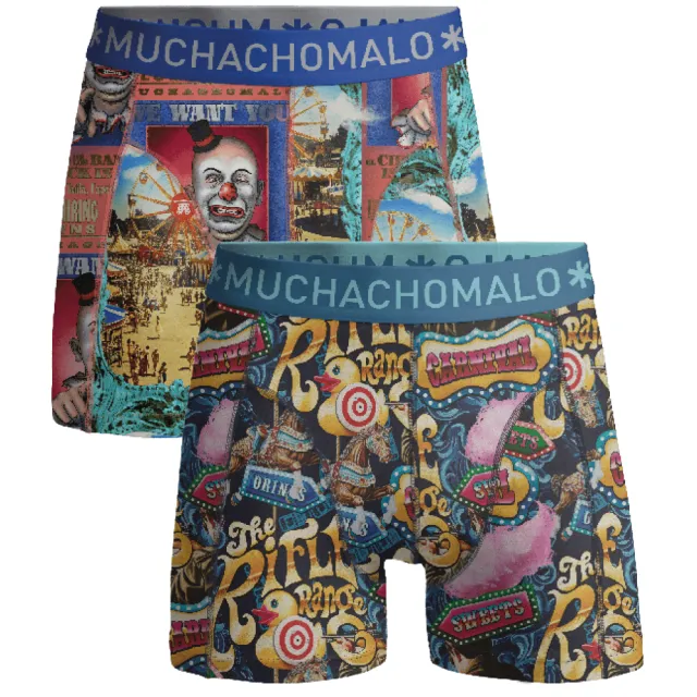 Muchachomalo Heren 2-pack Boxershorts Funfair Veelkleurig