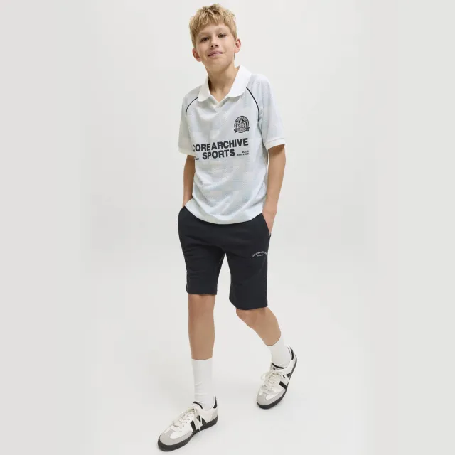 Jack & Jones Junior regular sweatshort zwart