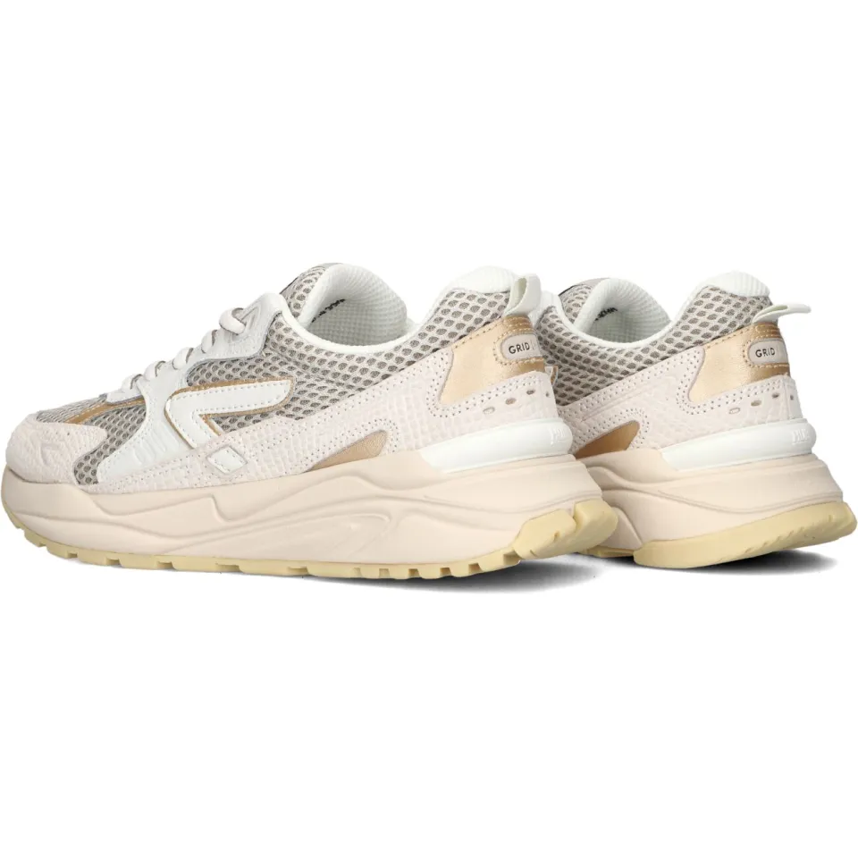 Hub Grid-W lage sneakers beige, foto 4