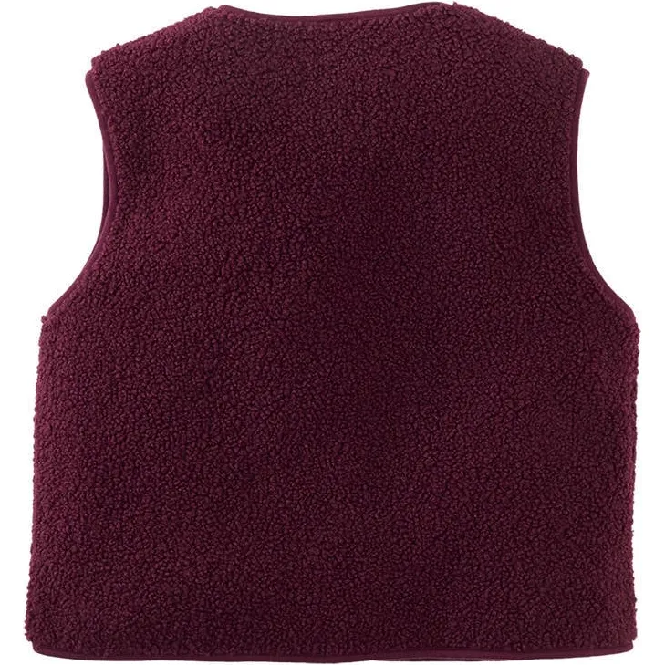 Z8 kids teddy gilet Lilou donkerrood, foto 3