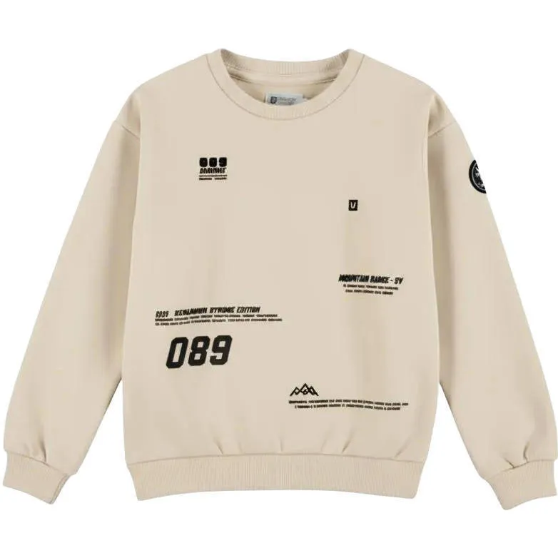 No Way Monday rechtvallende sweater met print - beige, foto 3