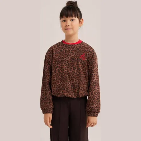 WE Fashion sweater met panterprint - bruin, foto 2