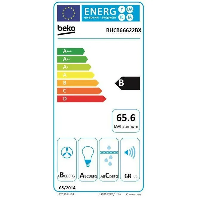 Beko BHCB66622BX schouwkap inox, foto 3