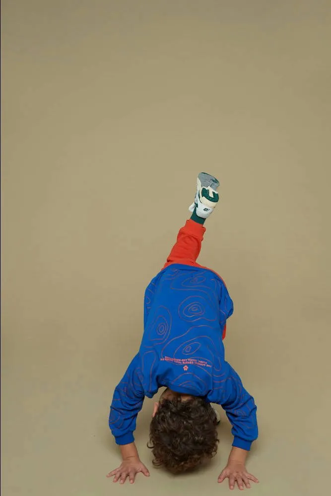 Sturdy sweater oranje/blauw Chasing trails, foto 5