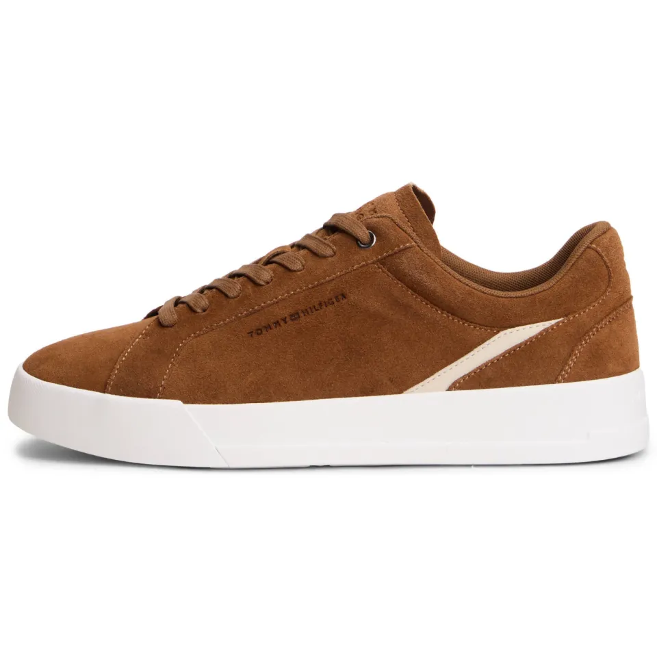 Tommy Hilfiger TH Court Premium sneaker bruin, foto 7