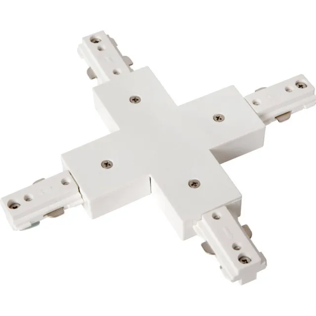 Lucide TRACK X-koppelstuk - 1-fase Railsysteem / Railverlichting - Wit (Uitbreiding)