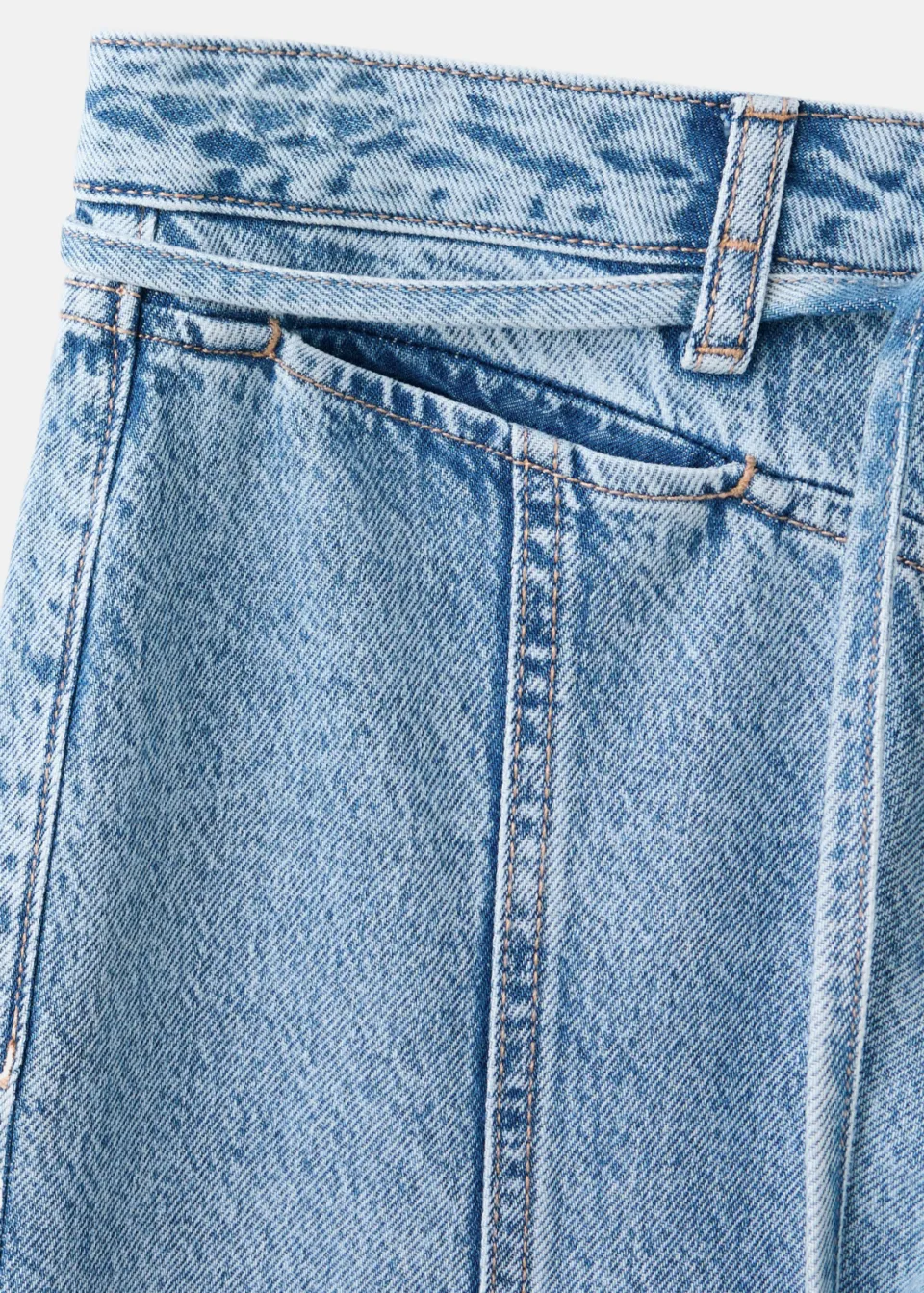 Mango TEEN wide leg jeans - lichtblauw, foto 4