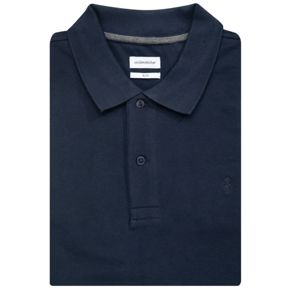 Seidensticker regular fit polo donkerblauw, foto 3