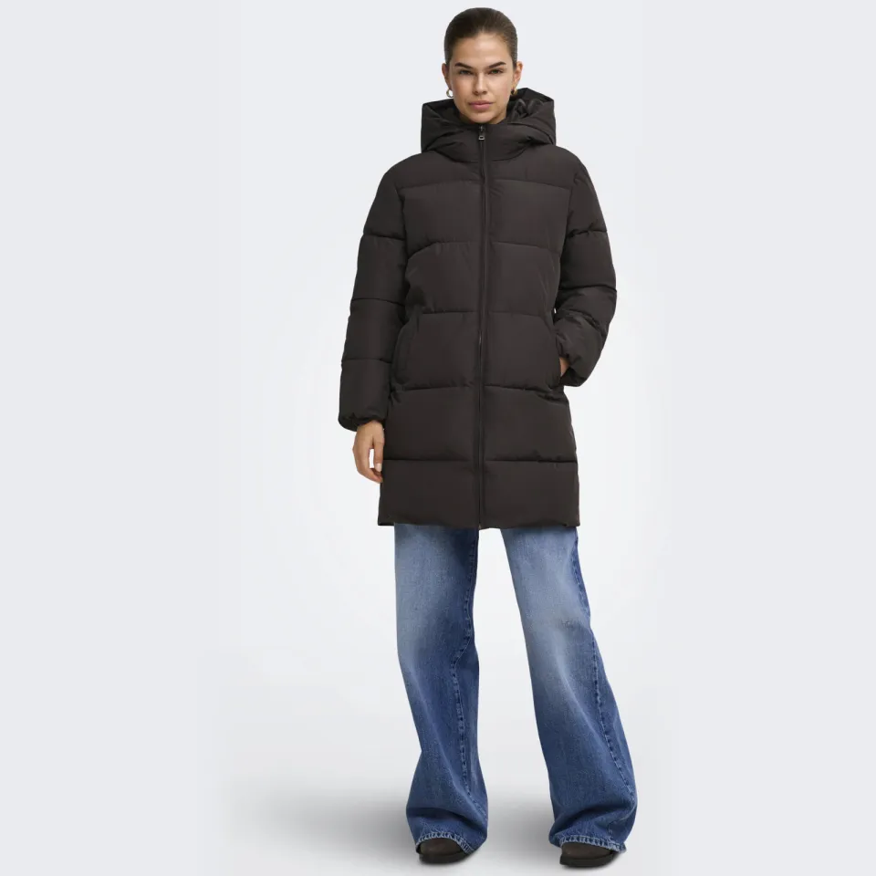 Only mantel - donkerbruin, foto 4