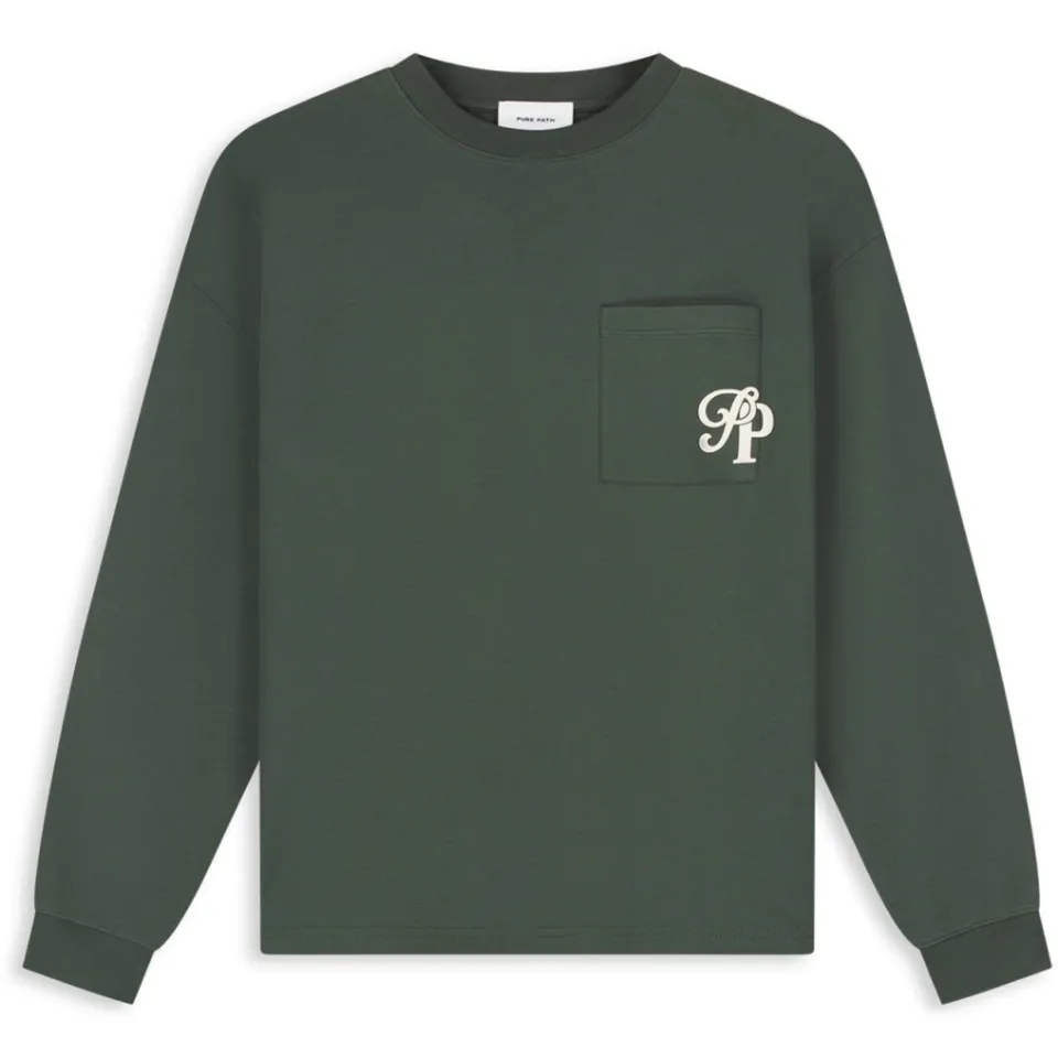 Pure Path boxy longsleeve - dark army, foto 2