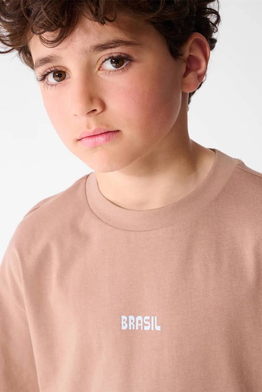Shoeby T-shirt met backprint lichtbruin, foto 7