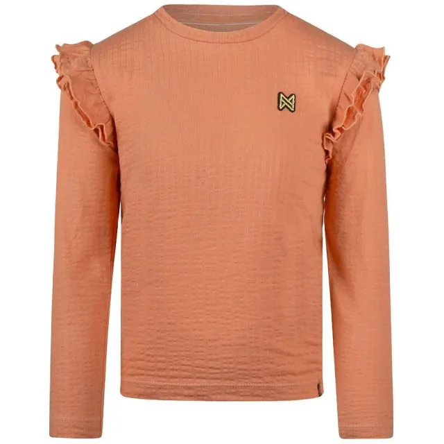 Koko Noko longsleeve met ruches oranje, foto 2