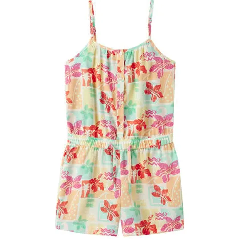 NAME IT KIDS playsuit groen Meisjes Polyester Ronde hals All over print Groen/multicolor