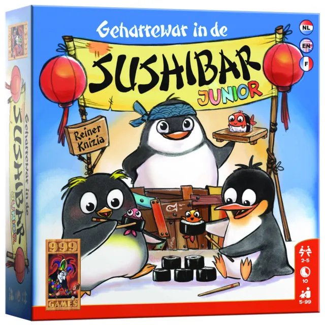 999 Games Geharrewar in de Sushibar Junior dobbelspel, foto 2