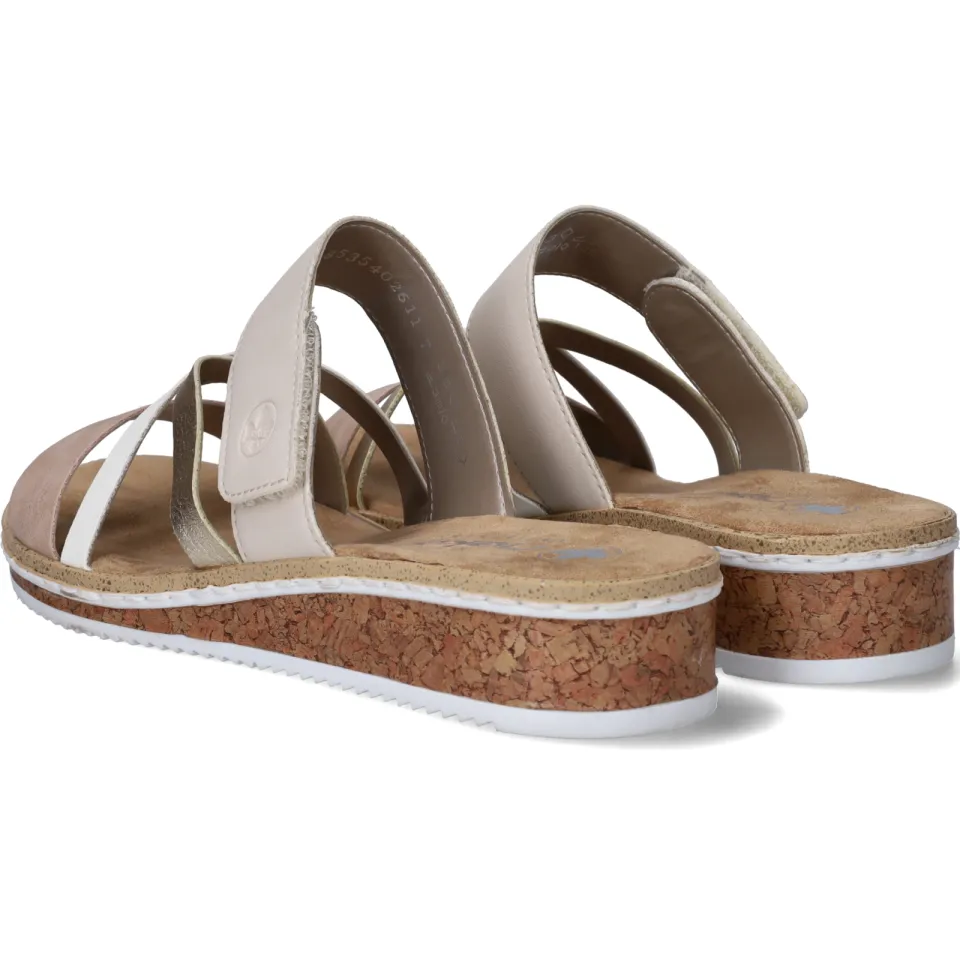 Rieker open teen slippers beige, foto 8
