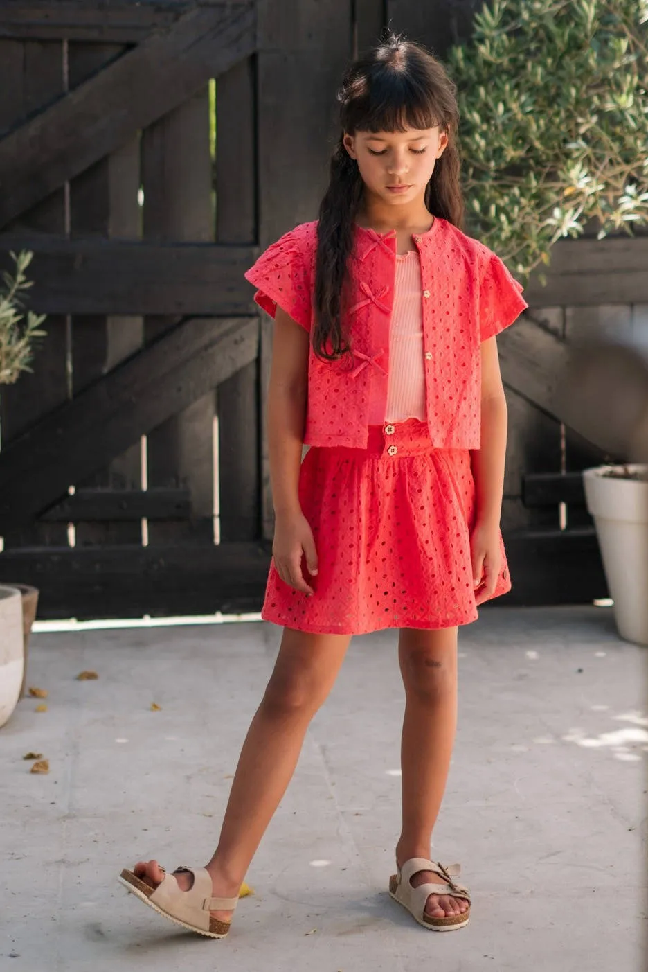 Like Flo blousetop rood broderie, foto 5