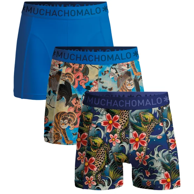 Muchachomalo Jongens 3-pack Boxershorts Irezumi Veelkleurig