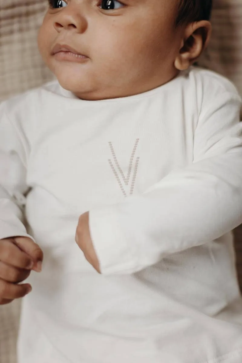 LEVV basic longsleeve met printopdruk offwhite