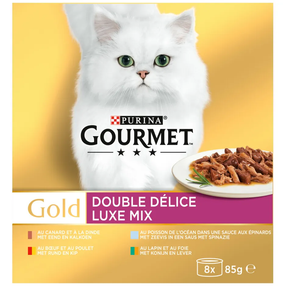 Gourmet Gold Luxe Mix natvoer kat 8 x 85 g, foto 4