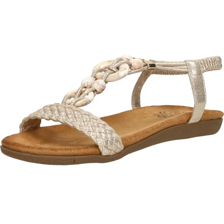Sub55 sandalen plat goudkleur, foto 3
